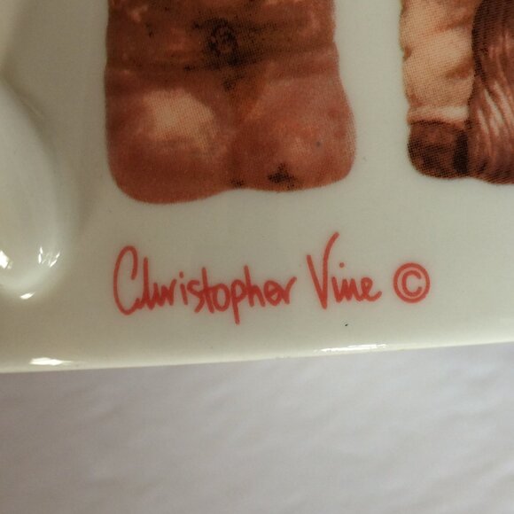 Garden Gnomes Coffee Mug White Christopher Vine Design Fine Bone China 9 oz - Picture 7 of 10